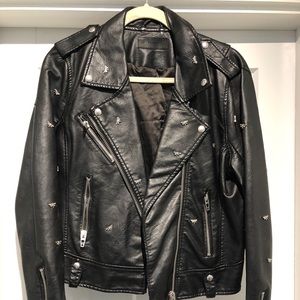 Blank NYC dragonfly faux leather jacket